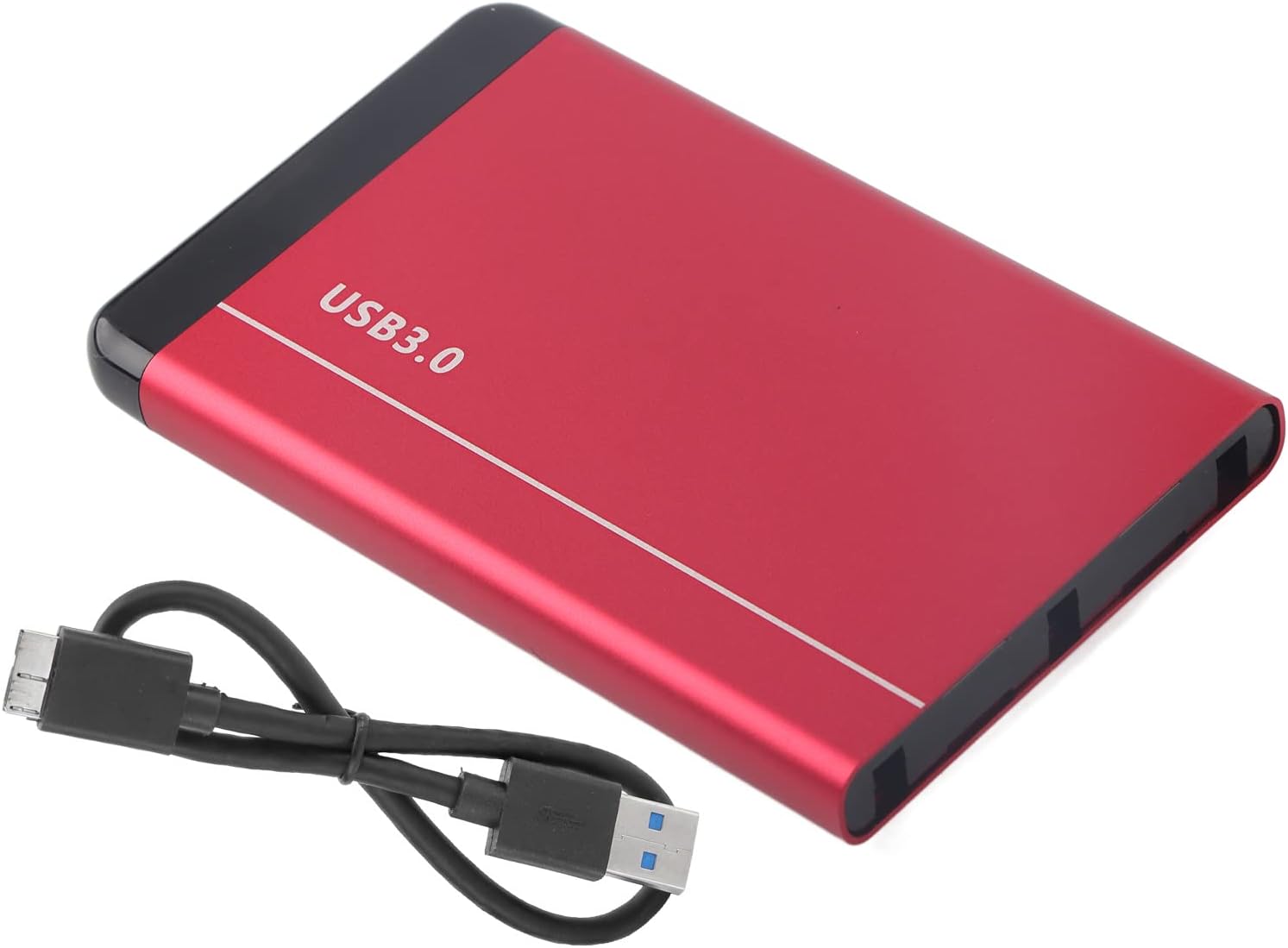 YSSTT3ANIG Mobile Hard Disk Box, Hard Drive Enclosure, 2.5in HDD Support 8TB, SDD Portable External Hard Drive Enclosure USB 3.0 External HDD Enclosure for Desktop Laptop Computer (Red) B23-515